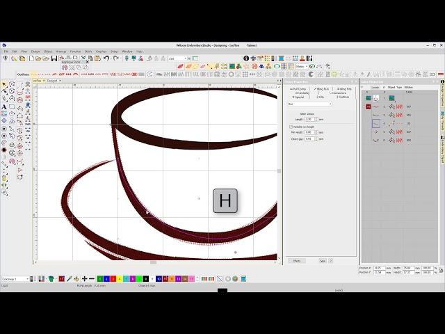 Simple embroidery digitizing tutorial in Wilcom EmbroideryStudio