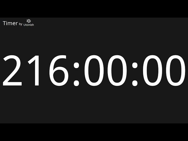 216 Hour Countup Timer - Longest Timer on YouTube