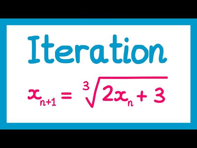 Iteration - GCSE Higher Maths