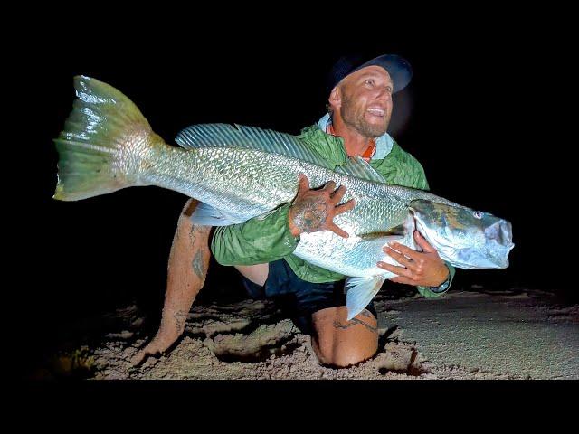 SOLO CAMPING - FIRE COOKING - CATCHING MONSTER FISH