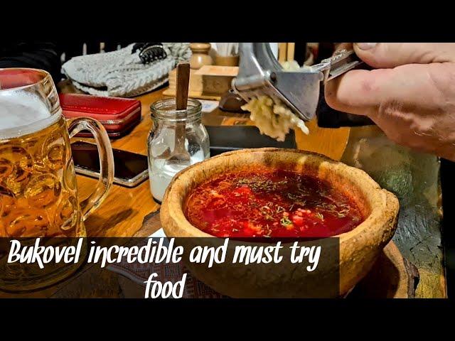 UKRAINE incredible and must try BORSCHT in bread.