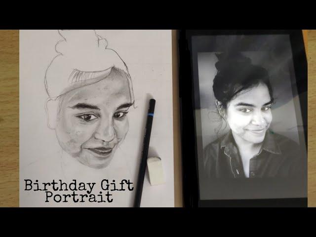 Birthday Gift Portrait | Pencil Drawing | Timelapse | SwagatArt