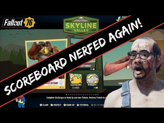 Fallout 76: Scoreboard Nerfed Again! When Will it End?