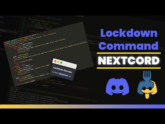 [NEW] Lockdown Command | Nextcord and Discord.py