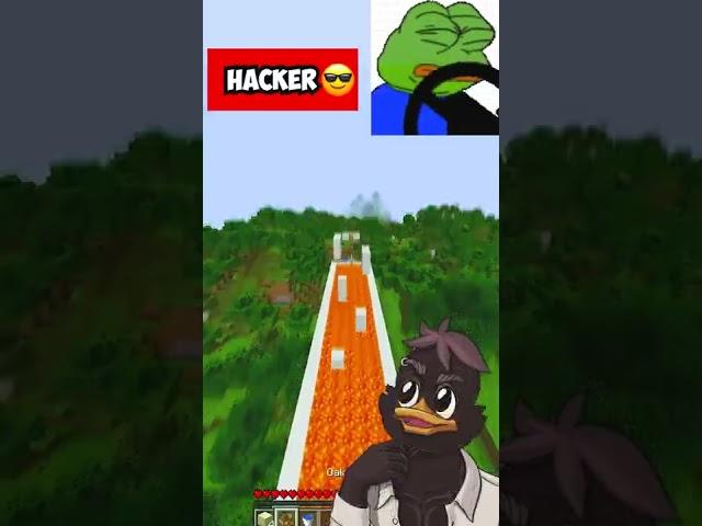 Noob PEPE vs HACKER Frog  in Minecraft... #Shorts