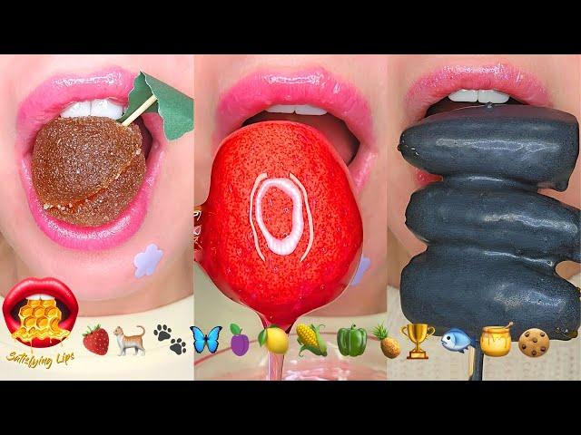 ASMR EMOJI FOOD CHALLENGE Satisfying Mukbang