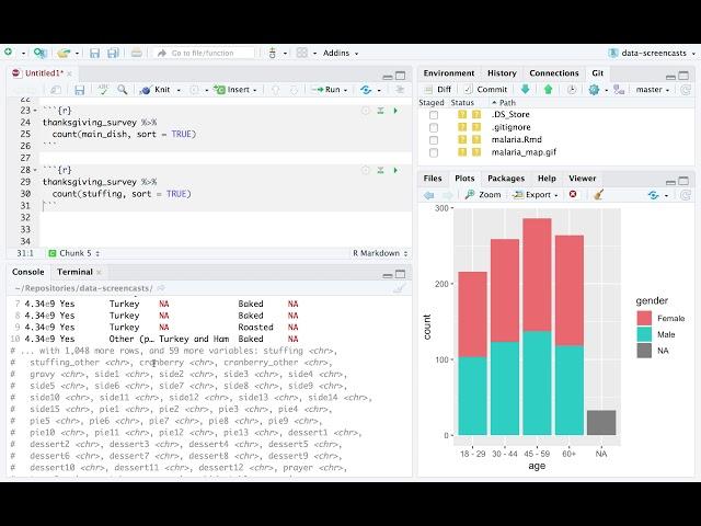 Tidy Tuesday Screencast: Analyzing Thanksgiving dinners in R