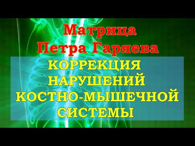 Чистая Матрица Гаряева Коррекция Нарушений Костно-Мышечной Системы