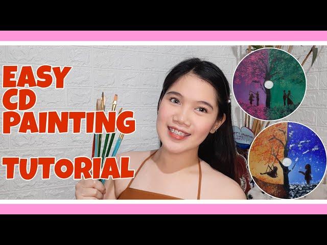 EASY CD PAINTING TUTORIAL #1 | ACRYLIC PAINTING By Joy Guamos