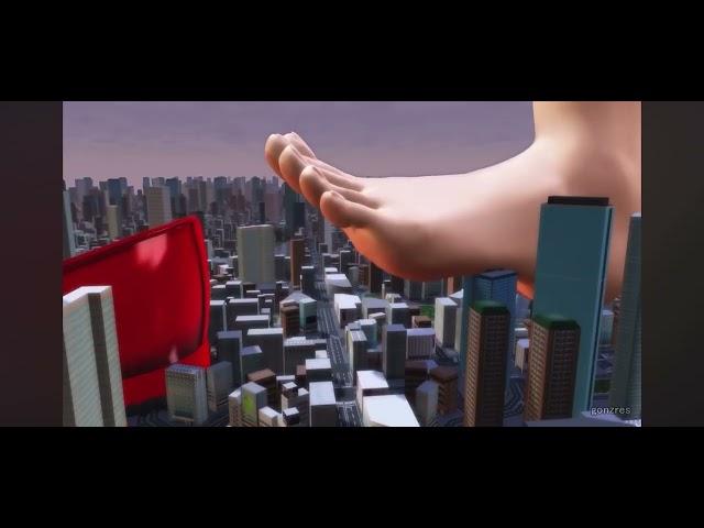 Giantess mmd crush micro with her feet