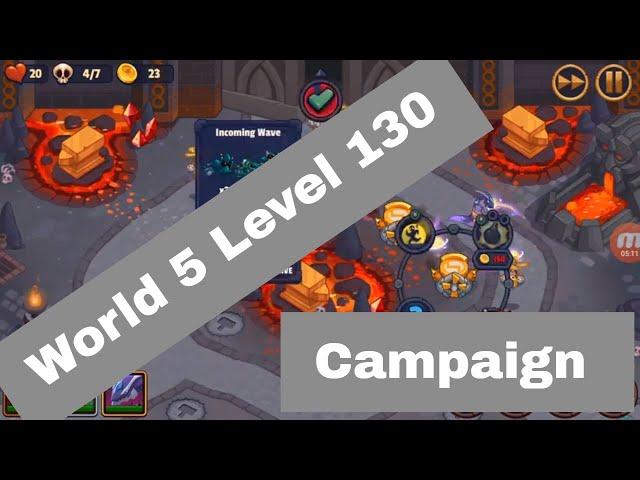 World 5 Level 130 Realm Defense TD | Realm Defense World 5 Level 130 Campaign