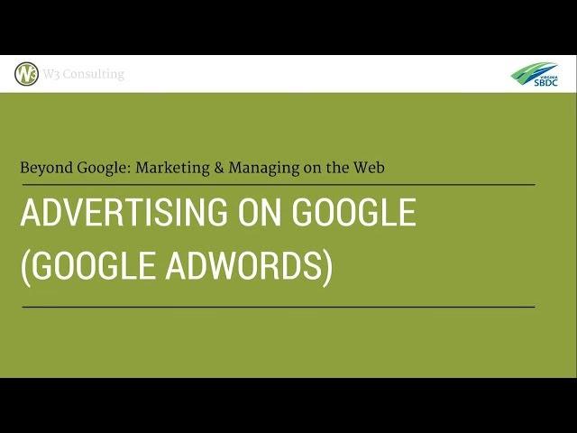 Advertising on Google (Google AdWords)