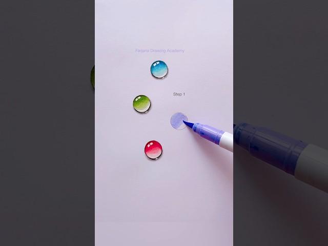 3D colourful water droplets #art #painting #shorts