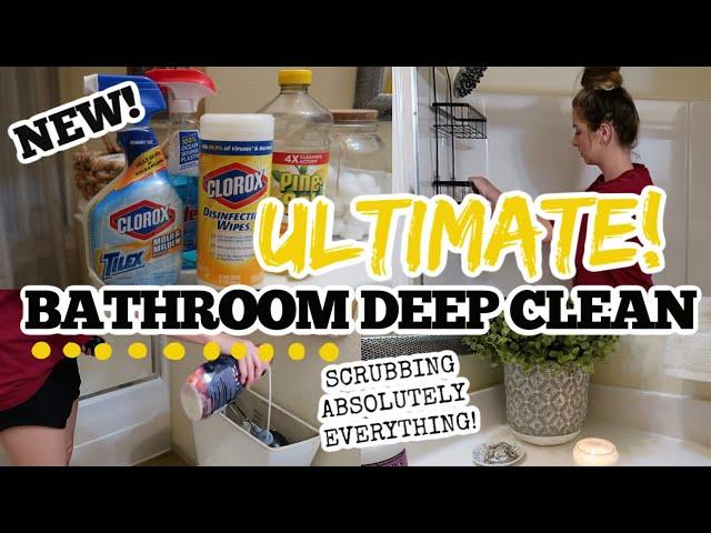 HUGE! DEEP CLEAN OF APARTMENT BATHROOM + DISINFECT | SCRUBBA DUB DUB! | Lauren Yarbrough