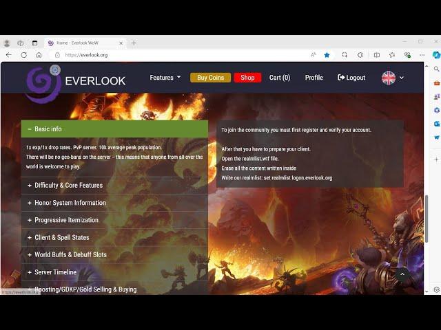 Everlook Starfall. Private Vanilla Server review.