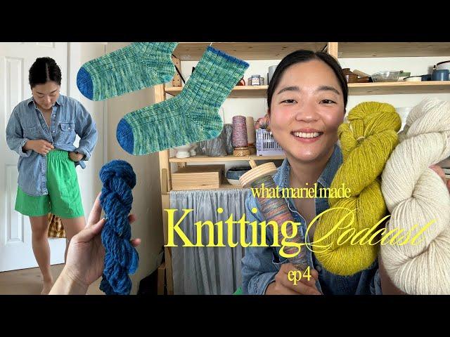 Knitting Podcast Ep. 4: Pomona Shorts, Socks, Spinning Updates, Purl Soho Yarn Haul