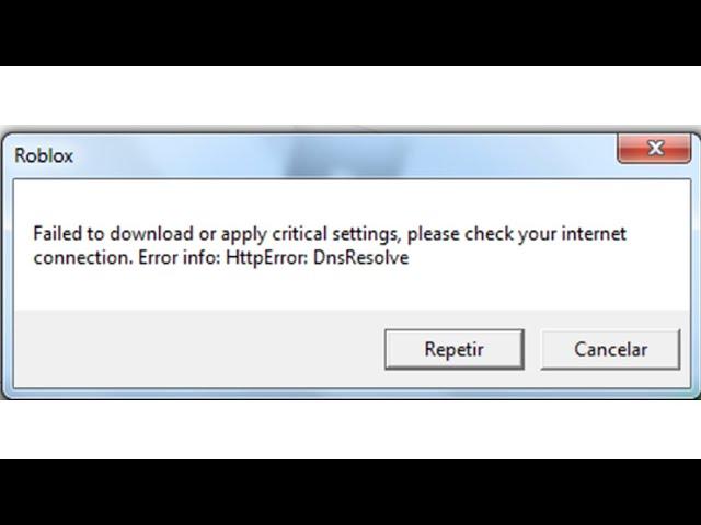 Fix Roblox Failed To Download Or Apply Critical Settings Please Check Your Internet Connection- 2022