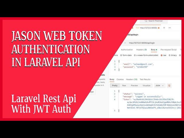 Laravel Rest Api Authentication With JWT Authentication (Jason Web Token Auth) - Laravel