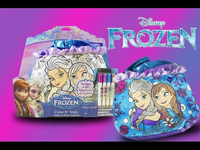 Disney Frozen Color Fashion Purse Activity Elsa and Anna - DC Toy Club
