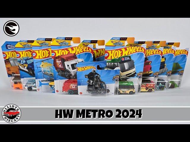 Hot Wheels Metro 2024 - The Complete Set Including the Treasure Hunt Honda Super Cub Custom