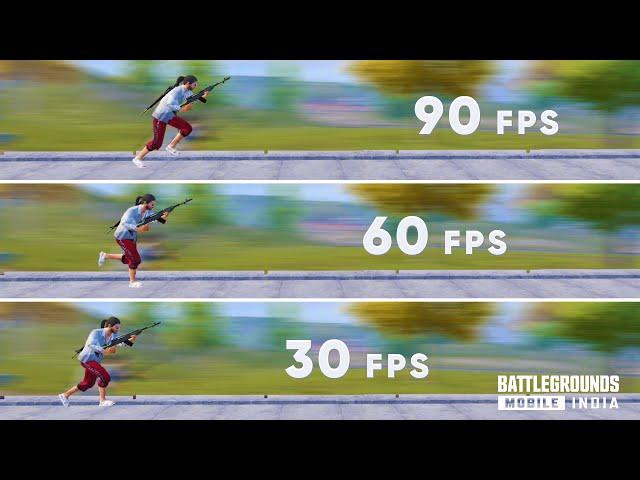 90 FPS vs 60 FPS vs 30 FPS Does FPS Matter FPS Comparison For BGMI PUBG MOBILE