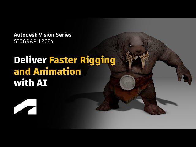 Deliver Faster Rigging and Animation with AI