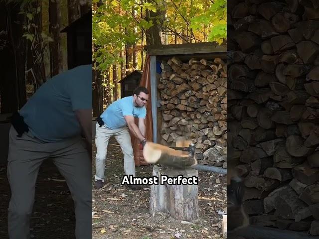 A little off today. #shorts #firewood #choppingwood #funny #youtubeshorts #youtube #dad
