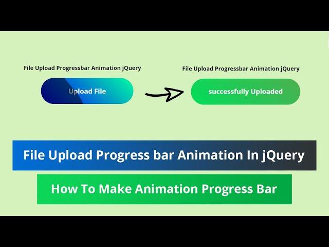 File Upload Progress bar Animation in Html, Css & Jquery | How to Make  Animate Progress Bar