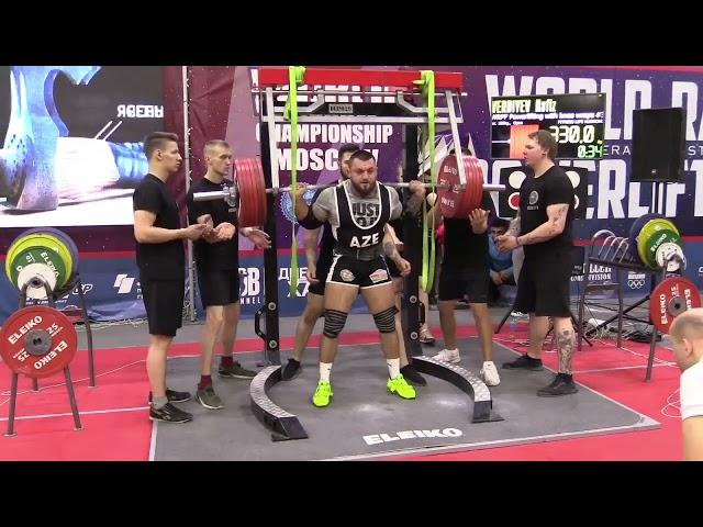 Hafiz Verdiyev RAW squat 330kg/727lb at WRPF World Championship 2019.