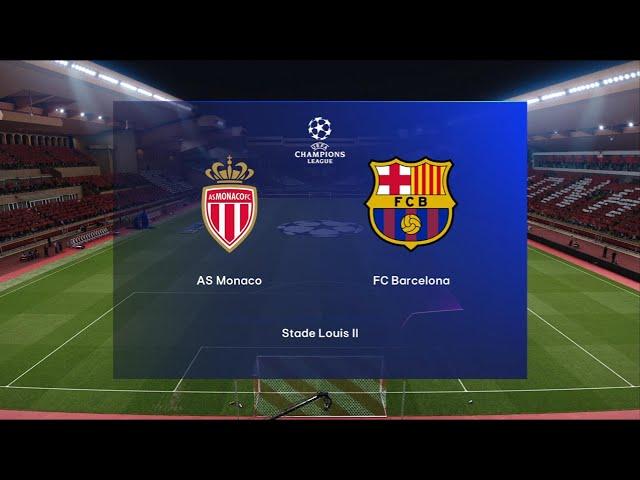 AS Monaco vs FC Barcelona | UEFA Champions League 24/25 | PES 2021 | PC Gameplay | 4K