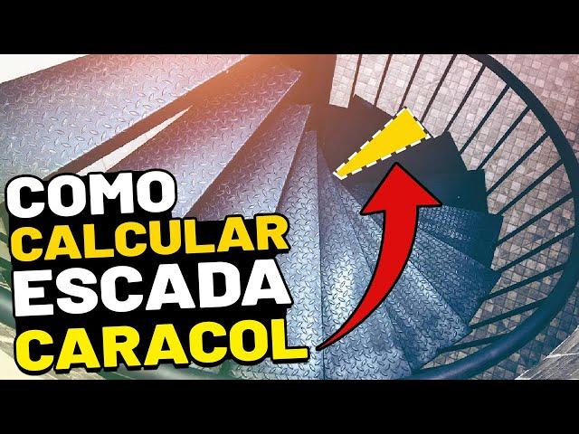 COMO CALCULAR ESCADA CARACOL DE FERRO E DIVIDIR DEGRAUS - [Medidas]