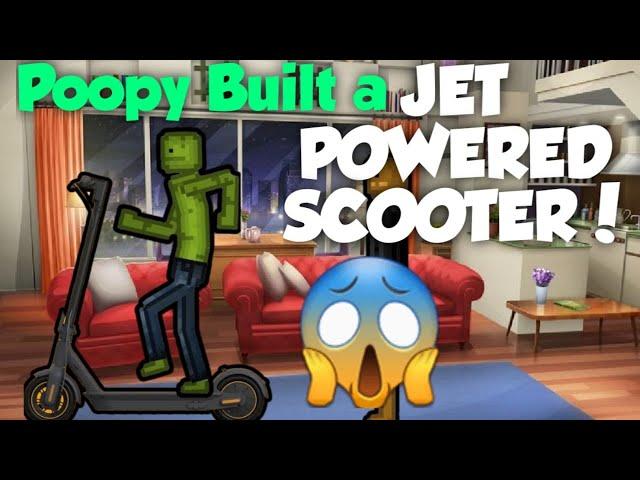 POOPY BUILD AMAZING JET POWERED SCOOTER ON HIS BIRTHDAY  - MELON PLAYGROUND