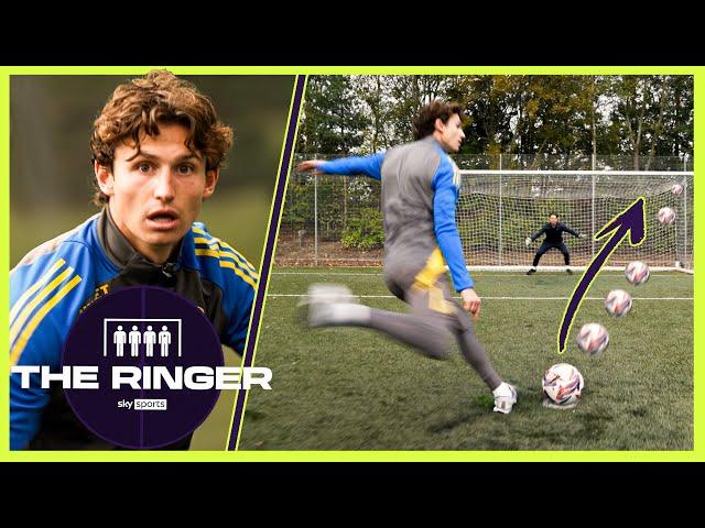 Leeds player scores OUTRAGEOUS penalty in fan football challenge! | The Ringer 