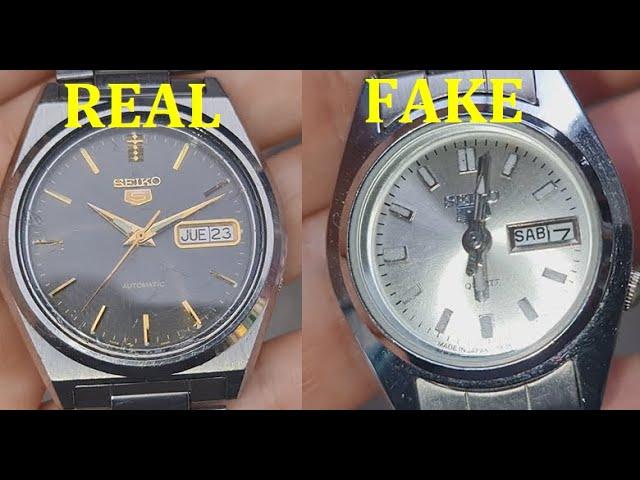 Seiko 5 real vs fake. How to spot fake Seiko 5 wrist watch