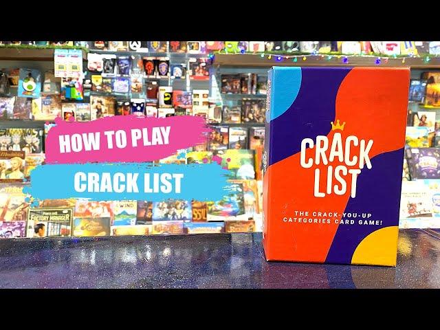 How to Play Crack List | Board Game Rules & Instructions