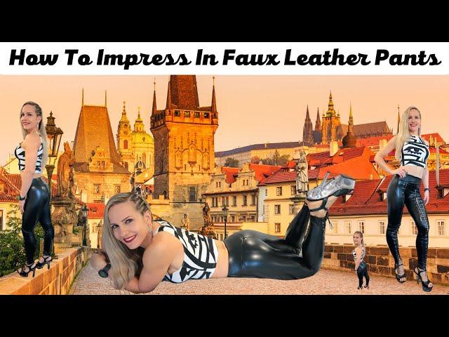 Is the Front Braid on These Faux Leather Leggings Flattering or Just a Gimmick? Let's Find Out!"