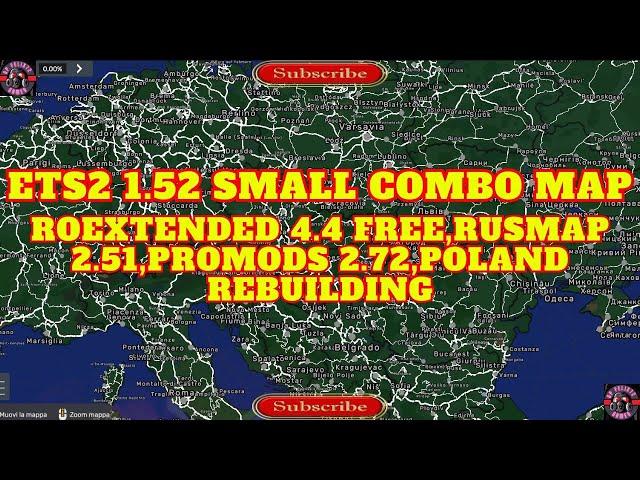 ETS2 1.52 SMALL COMBO MAP, ROEXTENDED 4.4 FREE,RUSMAP 2.51,PROMODS 2.72,POLAND REBUILDING