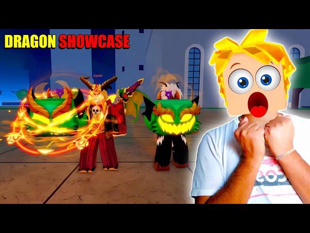 DRAGON REWORK SHOWCASE IN BLOX FRUIT(HINDI)