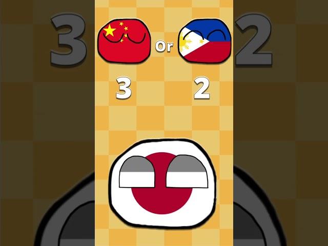 Countries that support China  or Philippines  #countryballs