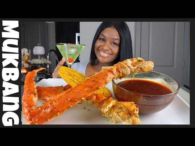 KING CRAB SEAFOOD BOIL  MUKBANG WITH BLOVES SAUCE