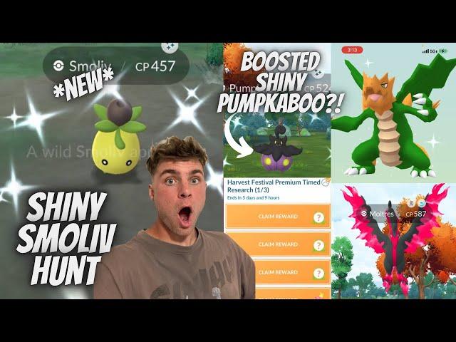 *NEW* Shiny Smoliv Hunt! Shiny Druddigon Hatch, Galarian Moltres and More in Pokemon Go!