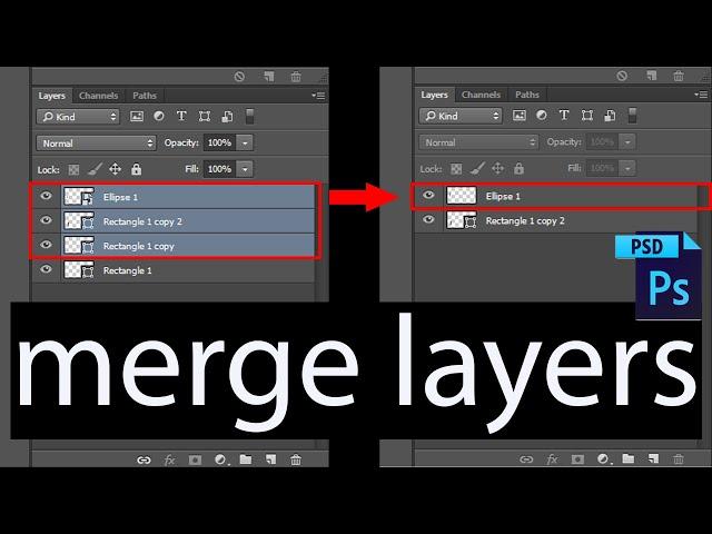 how to merge layers in Photoshop