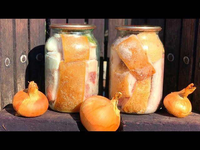 CLASSIC LAD RECIPE IN A JAR! Salting fat for long-term storage