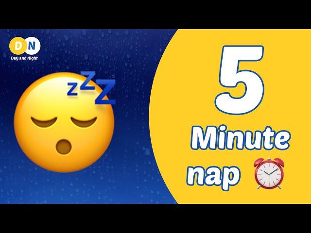 5 minute nap timer with alarm | relaxing rain ambiance