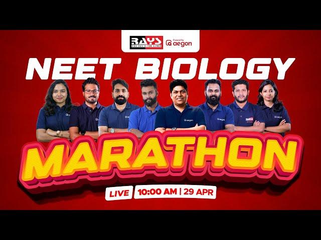 NEET EXAM  BIOLOGY SPECIAL MARATHON ....| LIVE | NEET 2024  | RAYS NEET | AEGON #neet #neet2024