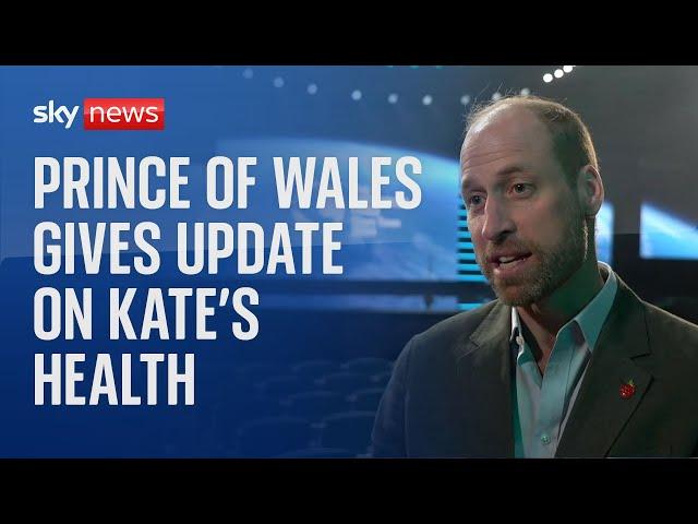 Prince William: Kate 'doing really well'