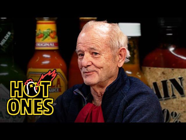 Bill Murray Doesn’t Flinch While Eating Spicy Wings | Hot Ones