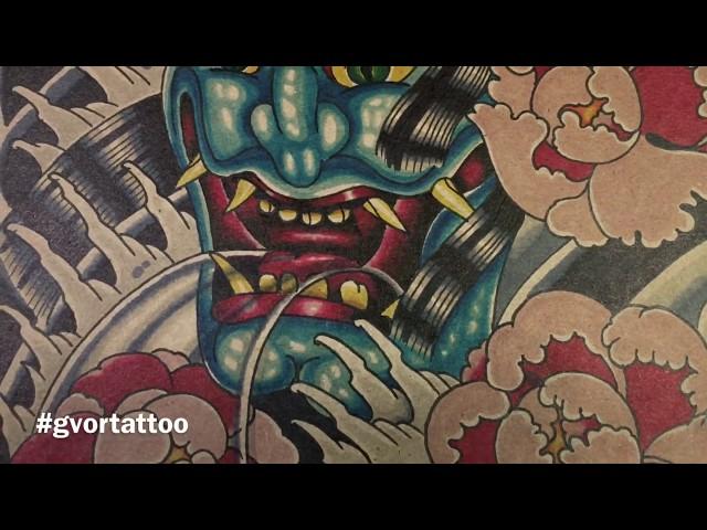 Как я рисую Ханья. Hannya mask - how I draw.