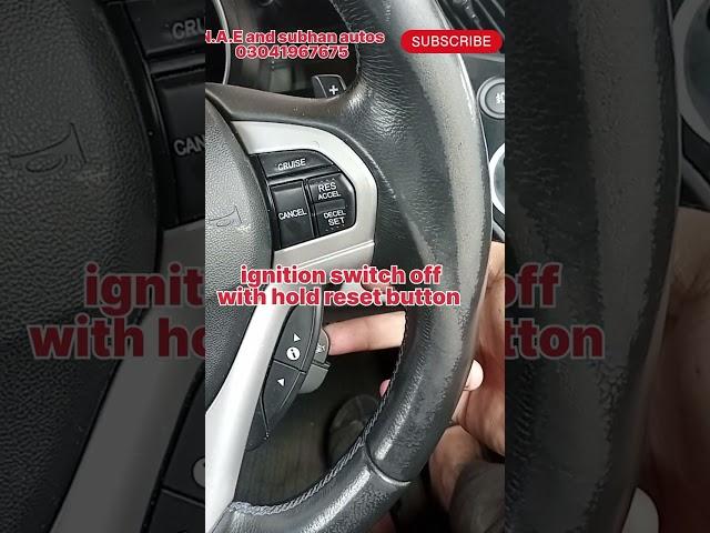 Honda FIT/CRZ/Freed Hmmf light reset