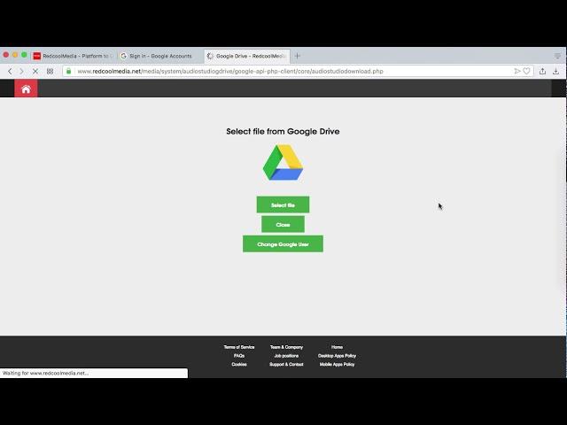 AudioStudio RedcoolMedia with with Google Drive